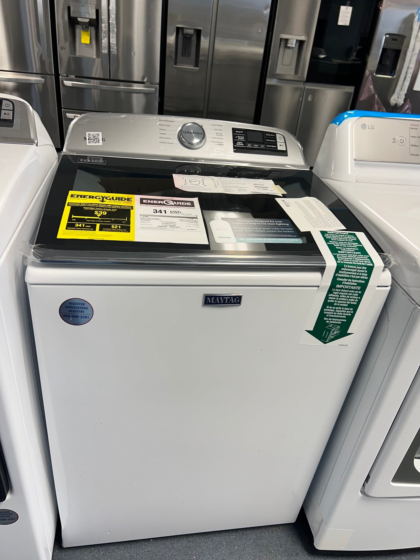 Maytag Washer and Dryer Top load White