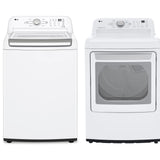 LG High Efficiency Top-Load White Washer 5.0 Cu Ft & Dryer 7.4 Cu Ft