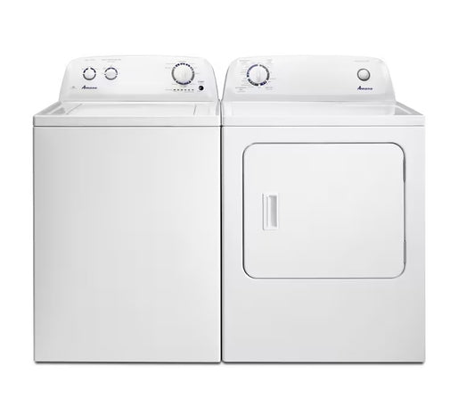 Amana 4.0 cu ft. Top Load Dual Action Agitator Washer and Gas Dryer Set