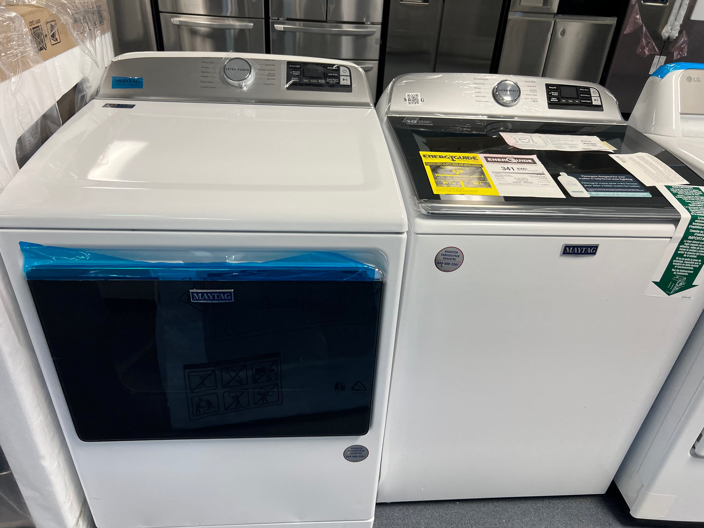 Maytag Washer and Dryer Top load White