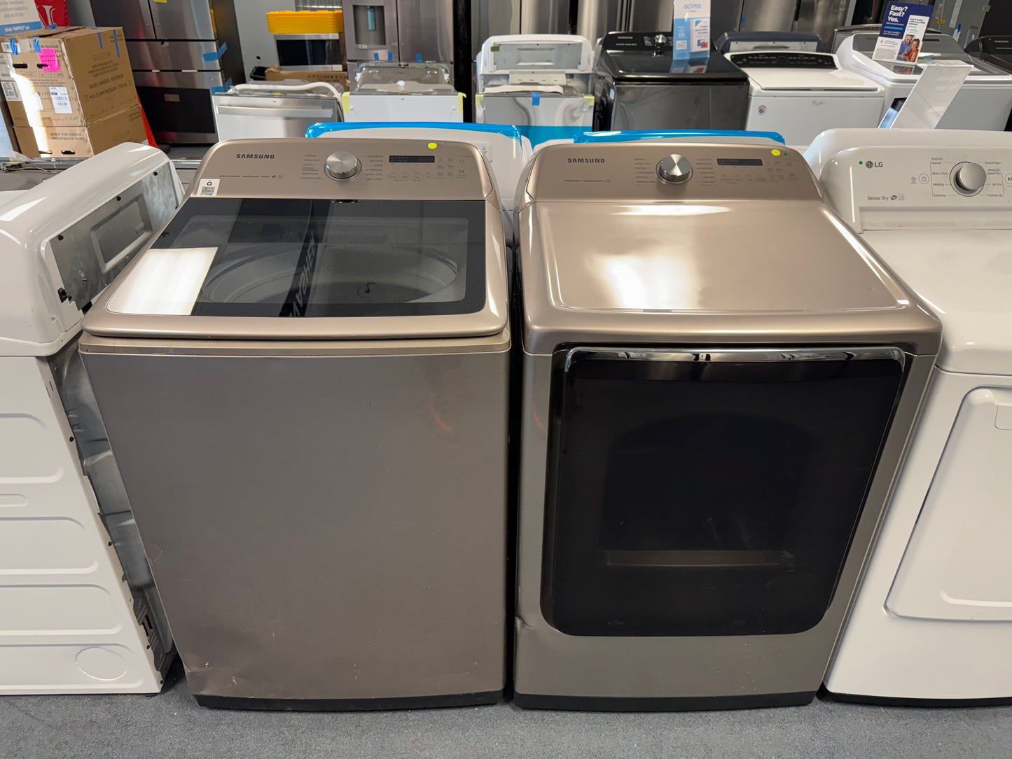 Samsung Washer 5.3 Cu Ft & Electric Dryer 7.4 Cu Ft Set
