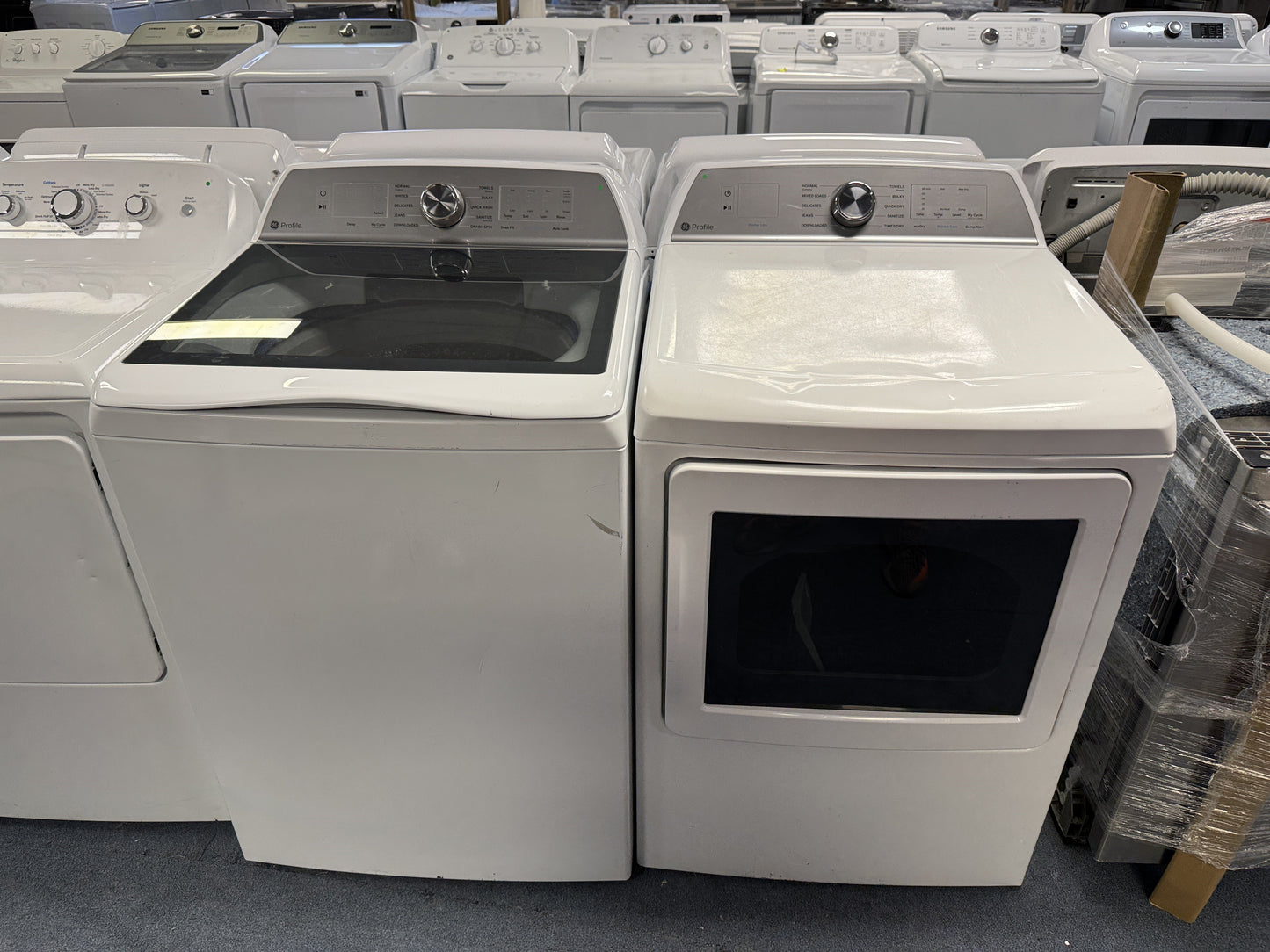 GE Profile 5 Cu. Ft. Washer and 7.4 Cu. Ft. Dryer Laundry Pair