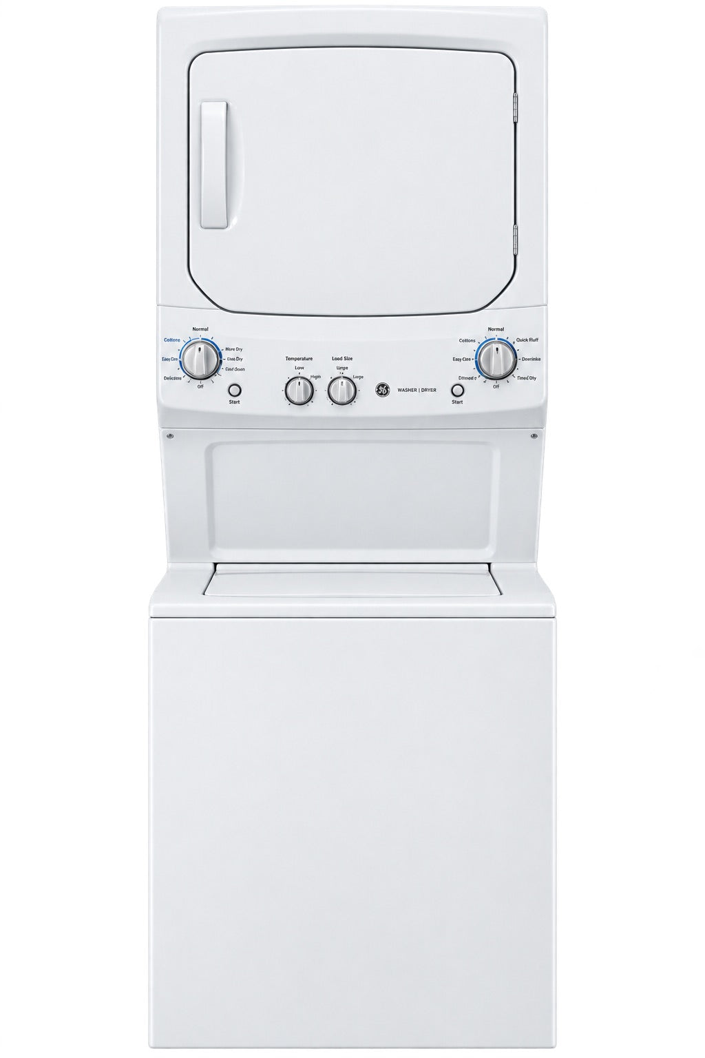 GE — Stackable Washer & Dryer Set, 4.5 cu ft — White