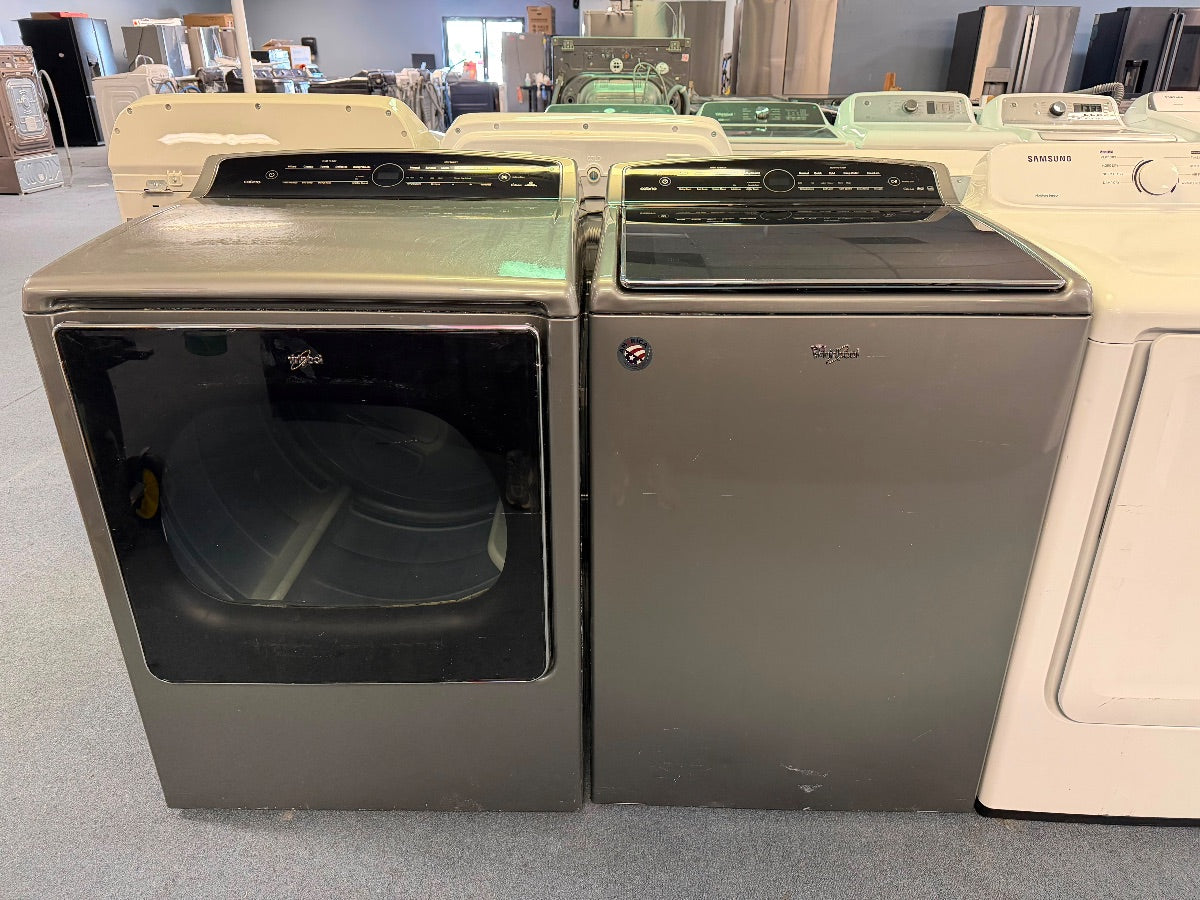 Whirlpool — Top-Load Washer & Dryer Set, 4.8 cu ft — Gray