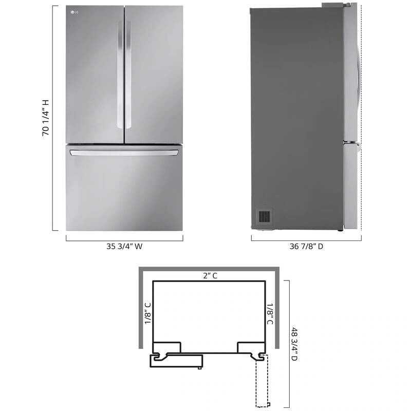 LG Refrigerador Internal Water Dispenser fingerprint-resistant
