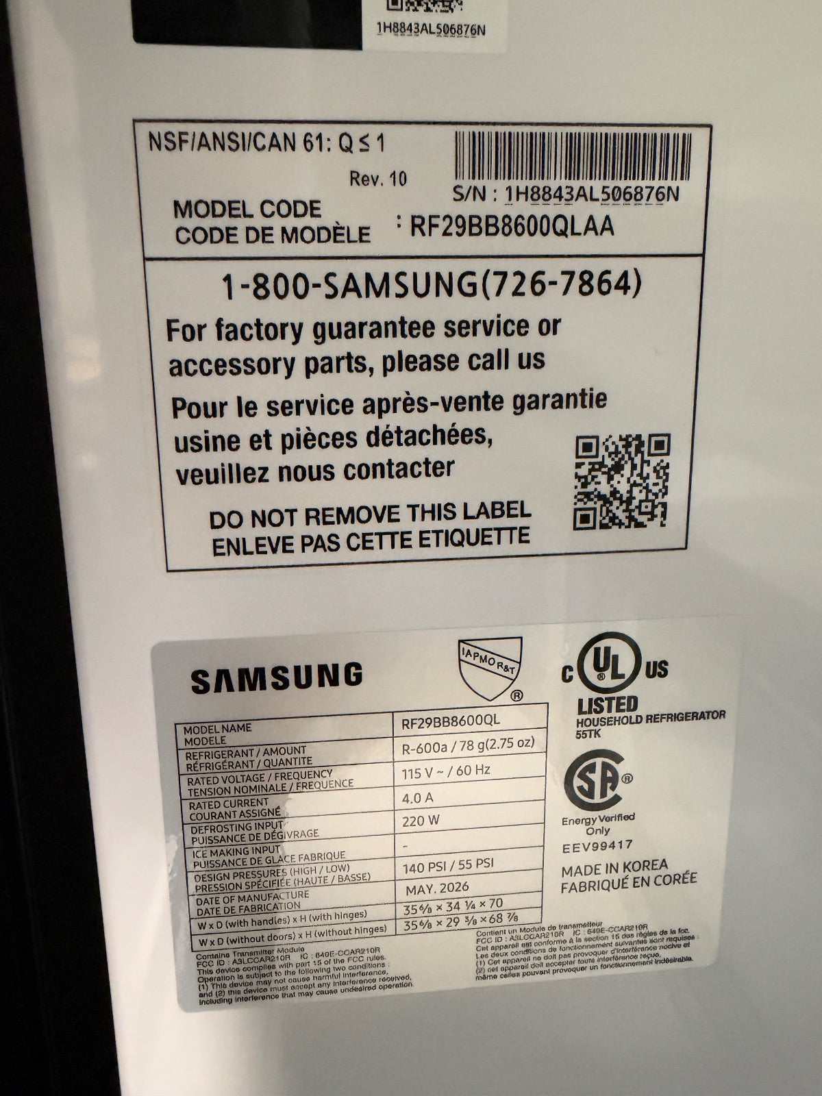 Samsung — Bespoke with AutoFill Water Pitcher 4 Door