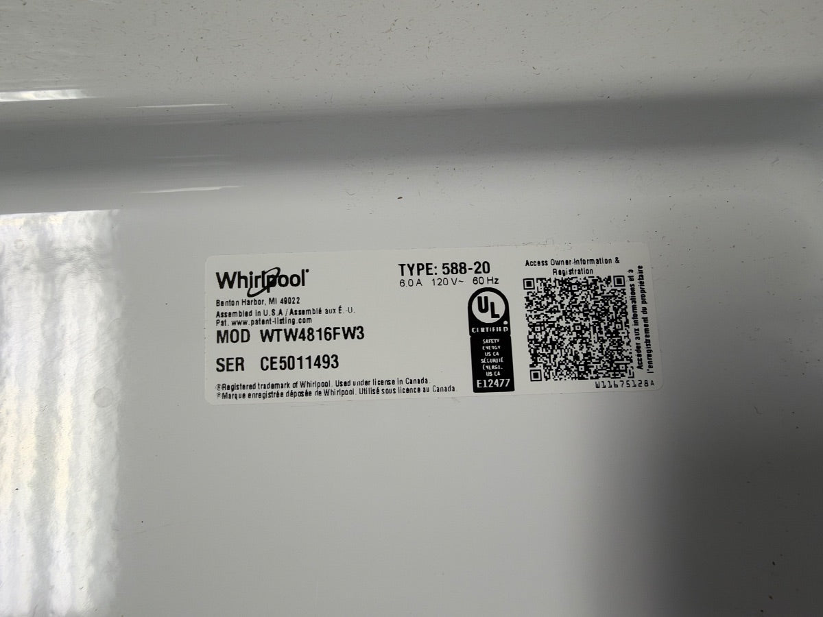 Whirlpool — Top-Load Washer & Dryer Set, 4.2 cu ft — White