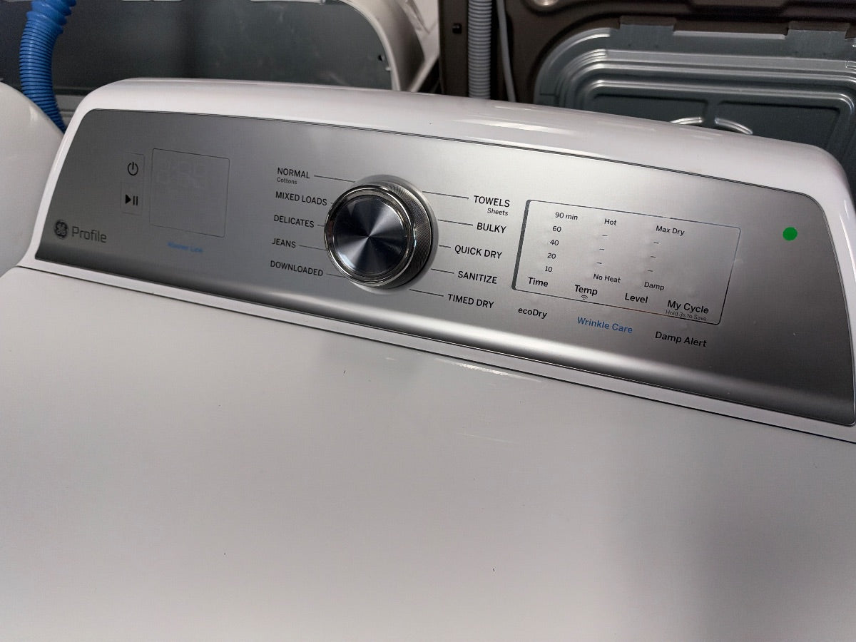 GE — Top-Load Washer & Dryer Set, 5.3 cu ft — White