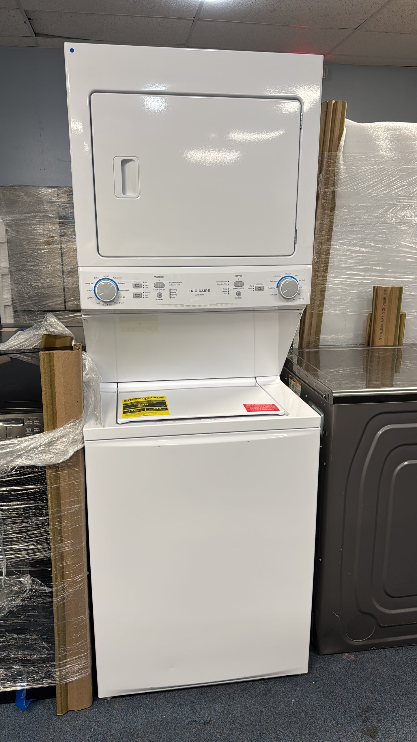 Frigidaire Stacked Laundry Center Washer and Electric Dryer