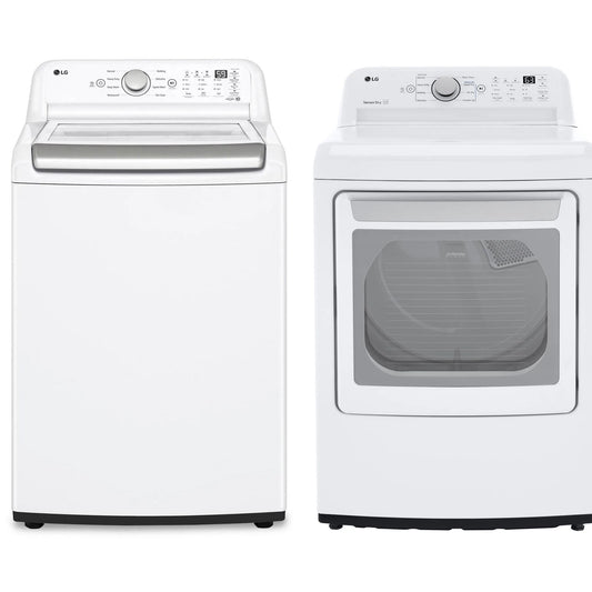 LG High Efficiency Top-Load White Washer 5.0 Cu Ft & Dryer 7.4 Cu Ft