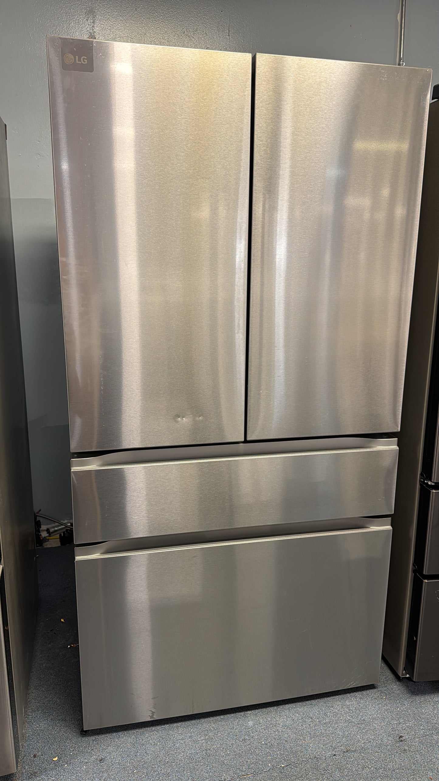 LG 26 cu. ft. SMART Counter Depth MAX French Door Refrigerator with Internal Water Dispenser in PrintProof Stainless Steel