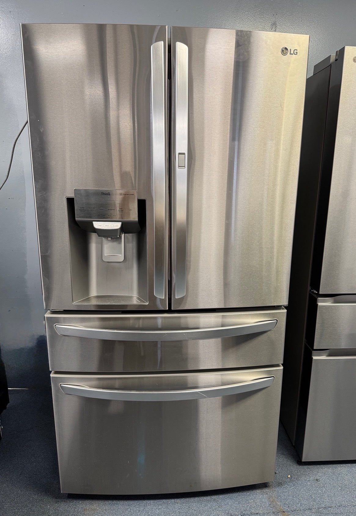 LG Counter-Depth open box Craft Ice 22.5-cu ft Refrigerator Dual Ice Maker with Water and Ice Dispenser and Door within Door ENERGY STAR Certified