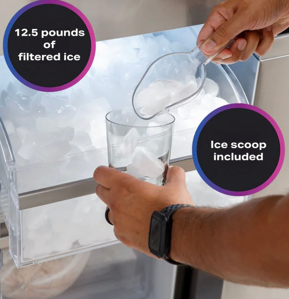 GE 4-Door Refrigerator – Stainless Steel